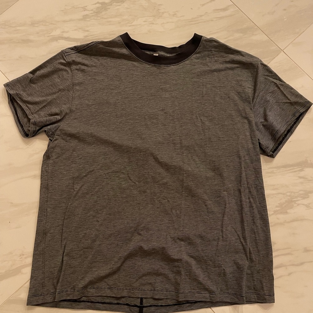 Lululemon All Yours Boyfriend Tee, size 12, never worn! 
Micro StripeBlack White